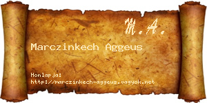 Marczinkech Aggeus névjegykártya